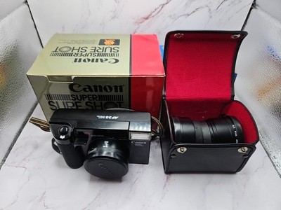 Canon AF35ML Point & Shoot 35mm Film Camera Black with Box and Lens *WORKS*