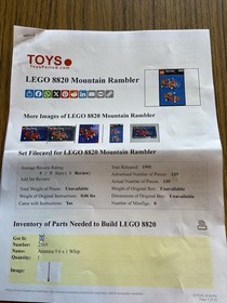 LEGO TECHNIC 8820 &ldquo;Mountain Rambler&rdquo; From 1991 - Original Box & Instructions