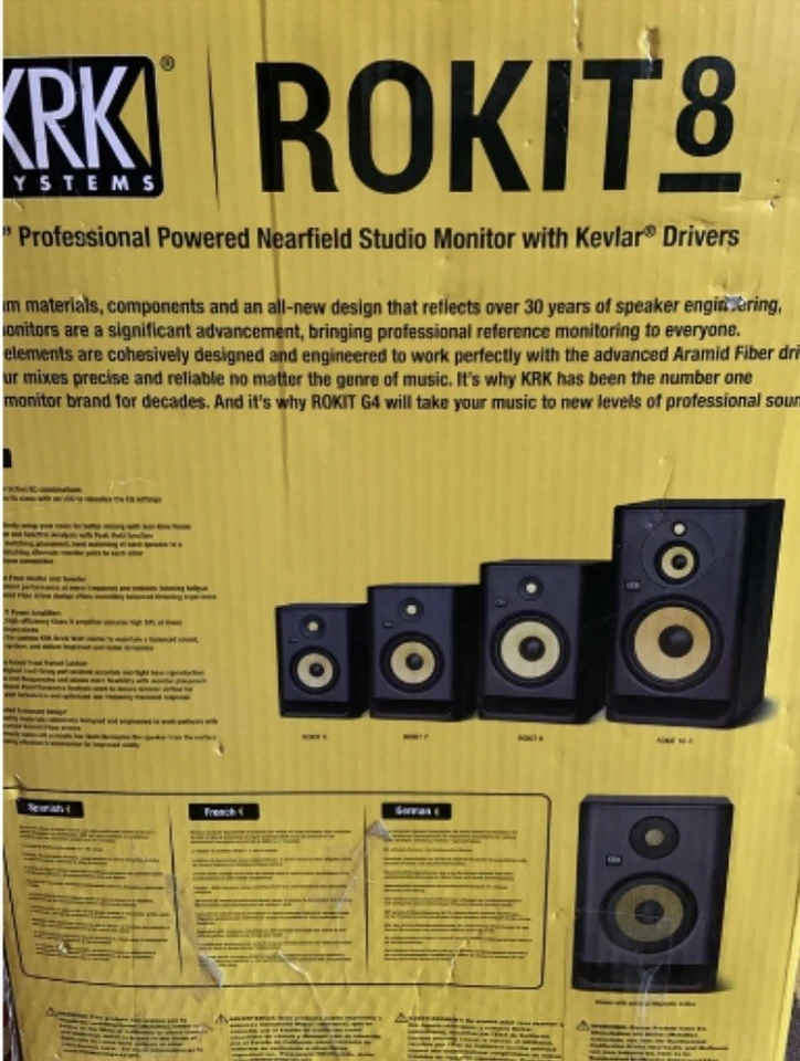 TOP  Aktive KRK Rokit 8  NewG4, inkl. hervorragende Einmeßtechnik per App - Bild 1 von 1