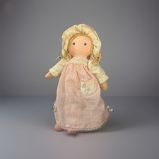 Knickerbocker 1970 12" Cloth Doll Holly Hobbie Friend Carrie w Original Outfit