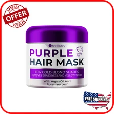 Purple Hair Mask - Deep Conditioner and Toner for Blonde, Brassy Hair - Hydratin