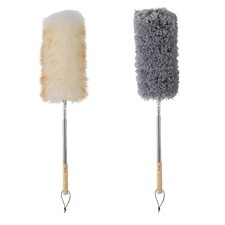 Lambswool and Microfiber Duster, 2 Counts, Long Reach/Extendable Duster Up to...