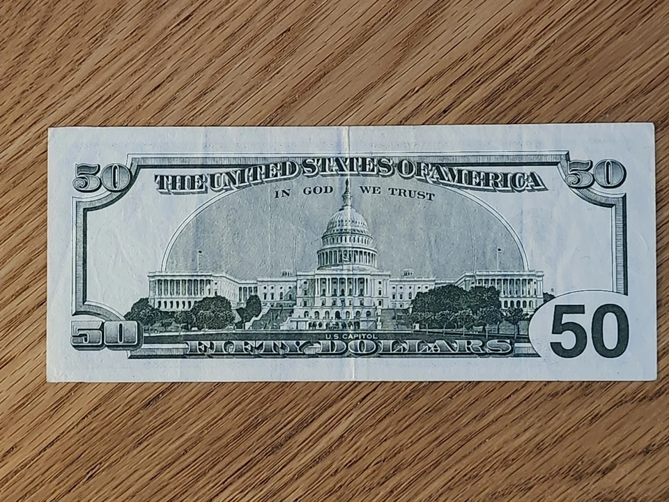 2001 $50 "STAR NOTE" NEW YORK DISTRICT CB00138942* - Image 2 of 4