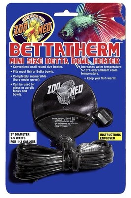 Zoo Med BettaTherm Submersible Betta Bowl Heater 7.5 Watts