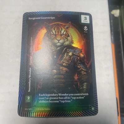 Wonders of The First Sergeant Gearstripe Epic Rare Call Of The Stones Foil