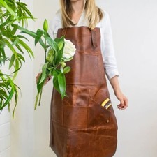 Genuine Leather Apron for Men Butcher Chef BBQ Welding Blacksmith Workwear