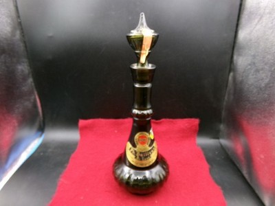 Vintage Jim Beam Smoked Glass Jeannie Bottle W/ Original Labels & Seals