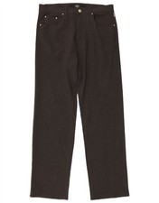 VERSACE Mens Straight Casual Trousers  W34 L31 Grey Polyester DC16