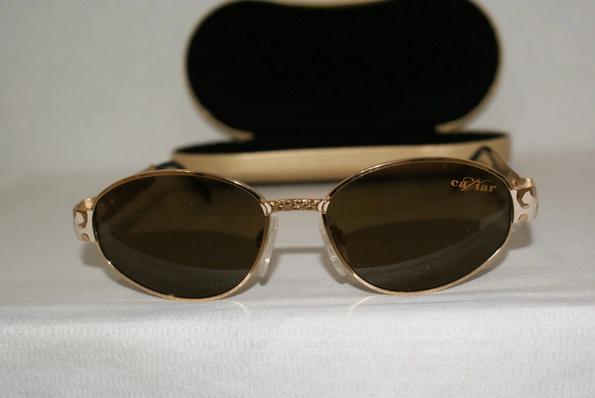 Velvet Caviar Women\'s Gold Frame Black Lens Sunglasses Caviar 5619 Sunglasses main image 4