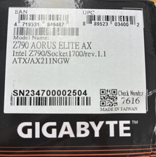 "READ" Gigabyte - Z790 AORUS ELITE AX - Intel Z790 Socket 1700 ATX Motherboard