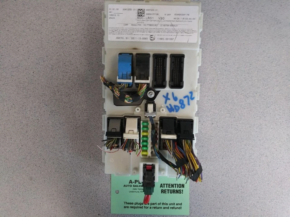 BMW X6 2016 OEM carrocería módulo de control ID 61359387233 compatible con 16-19 Foto 2 de 4