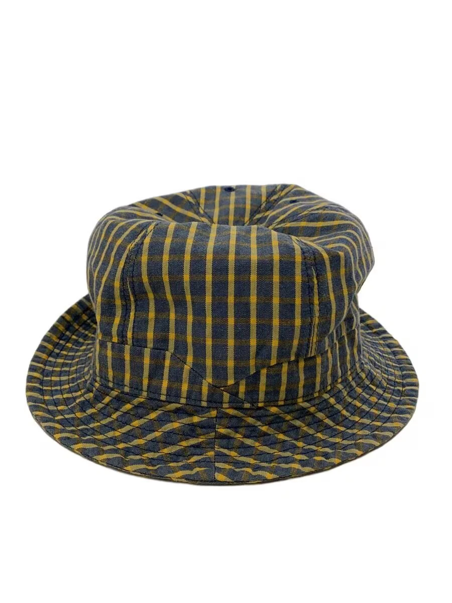 White Mountaineering Bucket Hat Cotton Blu Gingham Ck Men's Wm1471 AeV81