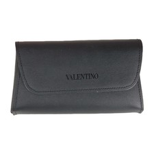 VALENTINO Sunglasses CASE ONLY Black/Red Sleek Magnetic Soft Shell Felt Lining