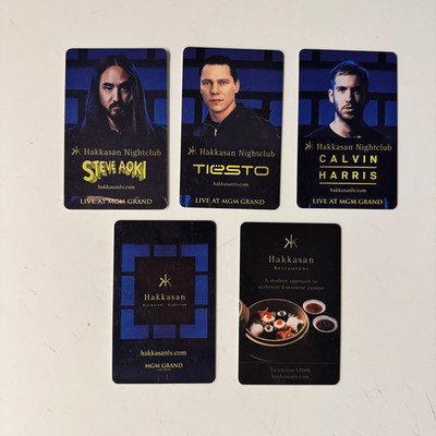 MGM Hakkasan Night Club Dj Room Key Complete Set Steve Aoki Calvin Harris Tiesto