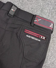 B Verigo Riding Breeches Womens Small Black Knee Grips Equestrian