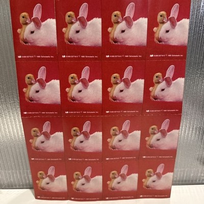 Unused Vintage Easter Scholastic Illustrated Sticker Poster - 1983 - USA