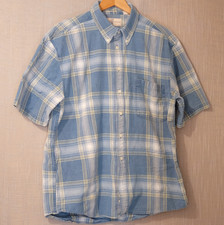River Trader Shirt Button Down Plaid 100% Cotton Casual Mens L #A17-14