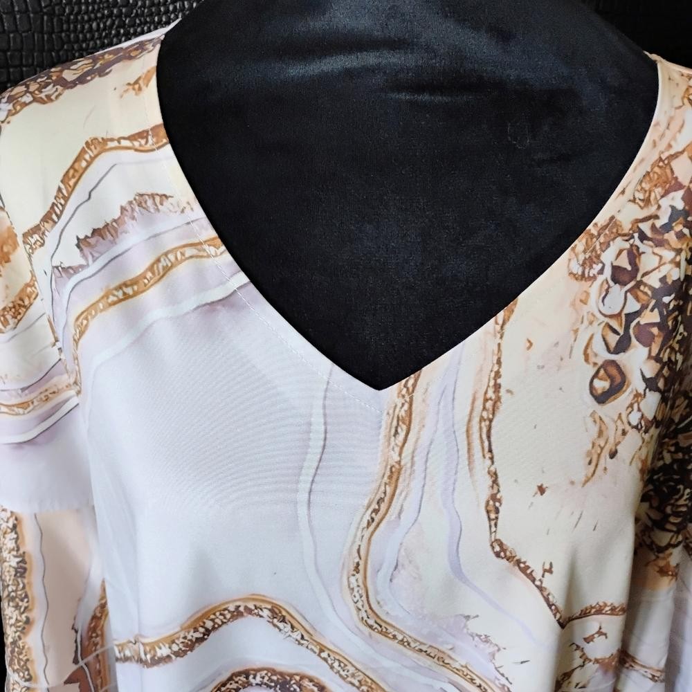 Marble Pattern Flowing Dress - image 2