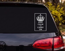 Keep Calm And Carry On Tudor Crown Silhouette Vinyl Decal Sticker Car Laptop Keep Calm And Carry On Tudor Crown Silhouette Vinyl Decal Sticker Car Laptop