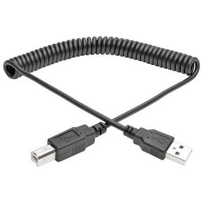 Eaton U022-010-COIL USB 2.0 A to B Coiled Cable (M/M), 10 ft. (3.05 m)