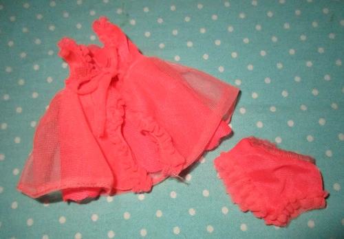 1974 Vintage Barbie Best Buy Fashion 7816 Hot Pink Baby Doll Nightie Clothes