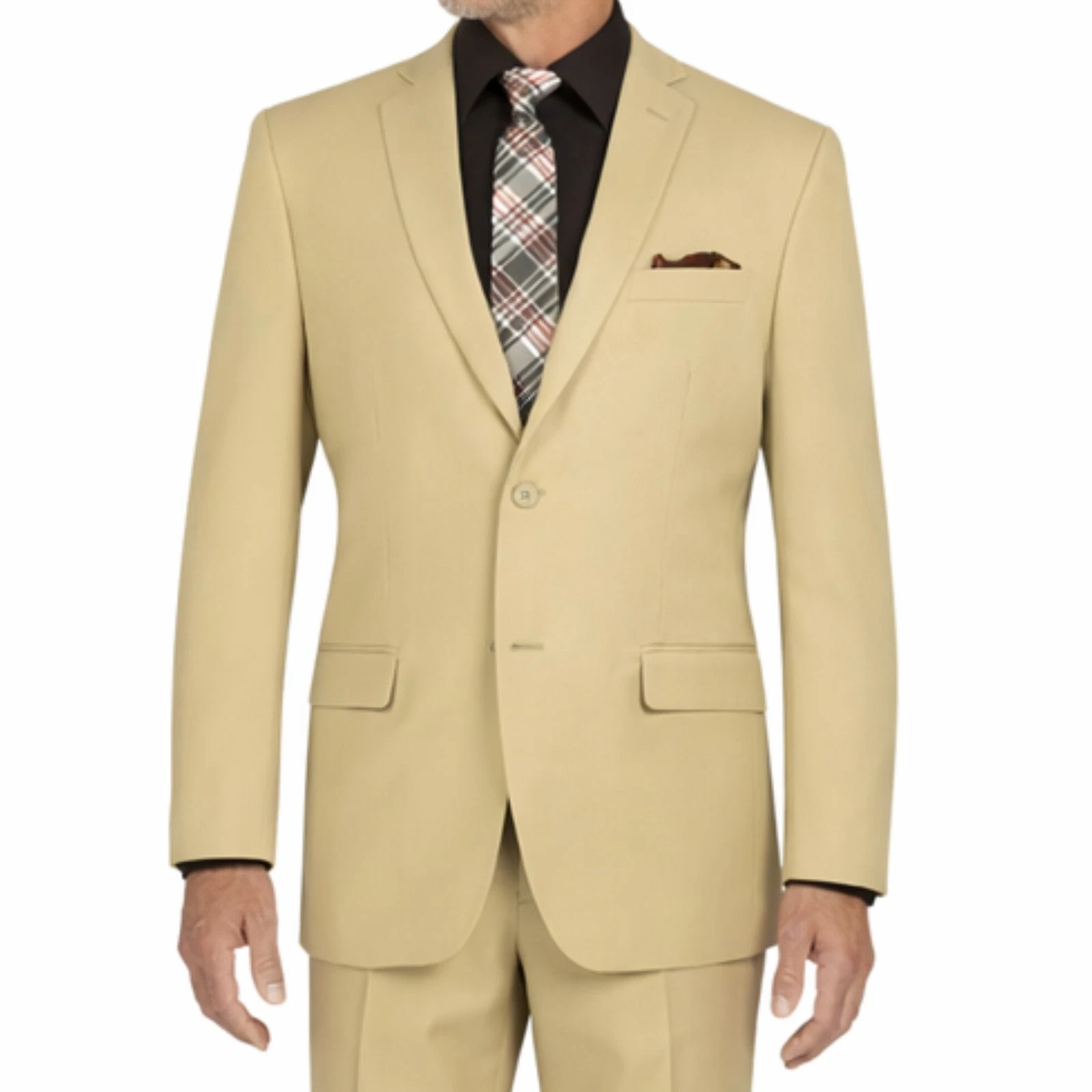 LUCCI Men's Beige 2 Button Slim Fit Poplin Polyester Suit, 34S-56L - NEW
Opens in a new window or ta