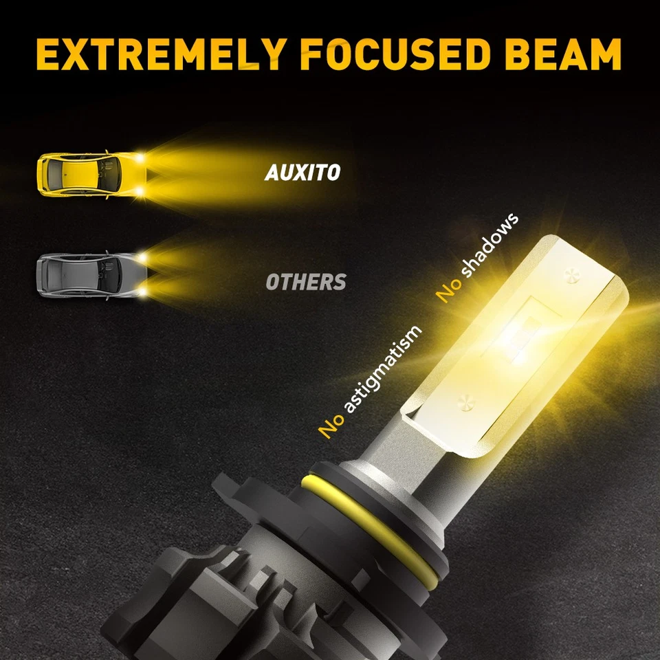 9145 9140 H10 LED FOG DRIVING LIGHT BULBS AMBER 6000LM SUPER BRIGHT 1~10Set - Image 3 of 4