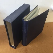 Stanley Gibbons Plymouth Stamp Album Blue With Slipcase And No Leaves 