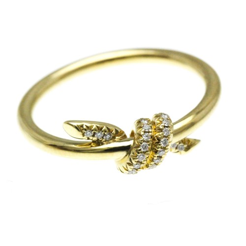 Tiffany Knot Ring Diamond Yellow Gold (18K) Fashion Diamond Band R... BF583059 - Picture 9 of 9
