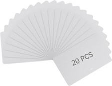20pcs Blank PVC Cards for ID Badge Printers, 0.38mm/15MIL Thickness Plastic Card