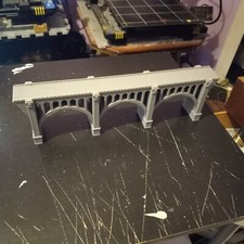 N Scale Bridge 18 Inch One Section Viaduct Arch Bridge 1 Lane Version. New