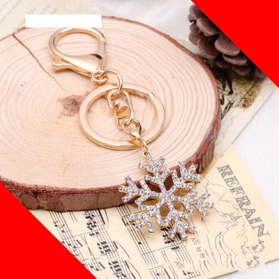 WEVENI Snowflake Keychain - Dainty Stainless Steel Christmas Keyring For Women, Car Keys, Gift Pouch Included - View #3