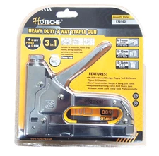 Heavy Duty 3 in 1 Hand Staple Gun Tacker Chromed with 600 Staples 170102