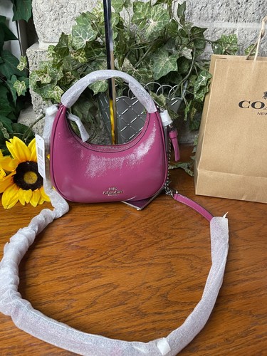 NWT COACH CARMEN MINI CROSSBODY PATENT LEATHER BAG CW036 HANDBAG PURSE HOBO ERGO - Picture 4 of 17