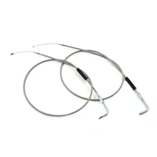 For Harley Road King XL1200 883 43" Stainless Steel Throttle and Idle Cable Set