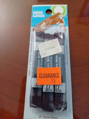 Vintage Hickory Industries Shoe Laces 411 27'' 5-6 Eyelets Brown 3 Pair NOS