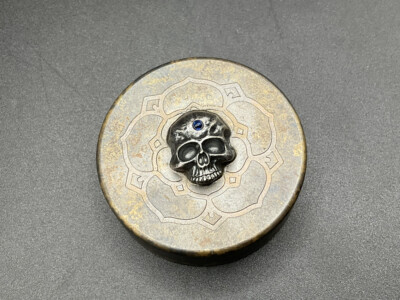 Steel Flame X Brnly Burnluminati Brass Warrior Stash Coin EDC Sapphire 3rd Eye