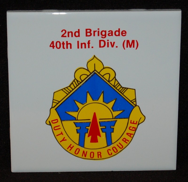 VINTAGE MILITARIA Collectible Tile DUTY HONOR COURAGE 1960s VERY RARE FIND!