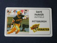 1981 Perma-Graphic DAVE PARKER Credit Cards Baseball Card #39 Pittsburgh Pirates