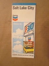 Chevron Highway Road Map of Salt Lake City 1972