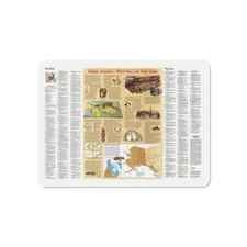 North America - Indian America What You Can Visit 1991 (Map) Refrigerator Magnet