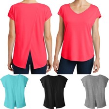 Ladies Plus Size V-Neck T-Shirt Drapey Cross Back Tee Dolman Womens XL 2X 3X 4X