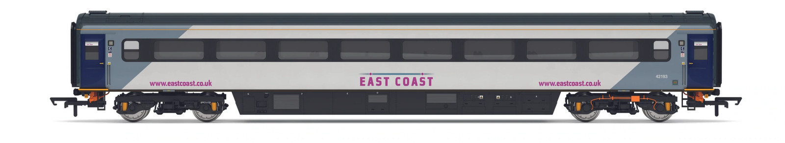 Hornby R40247B OO Gauge East Coast, Mk3 Trailer Standard Coach, 42191 - Era 10