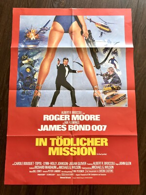 In tödlicher Mission Kinoplakat Poster A1, James Bond, UA, 007, Roger Moore