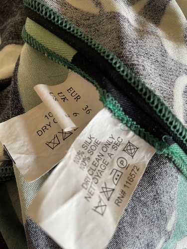ISSA LONDON 100% Silk Green Abstract Twist Wrap Front Dress Size 6 (Royal Fav) - Picture 6 of 6