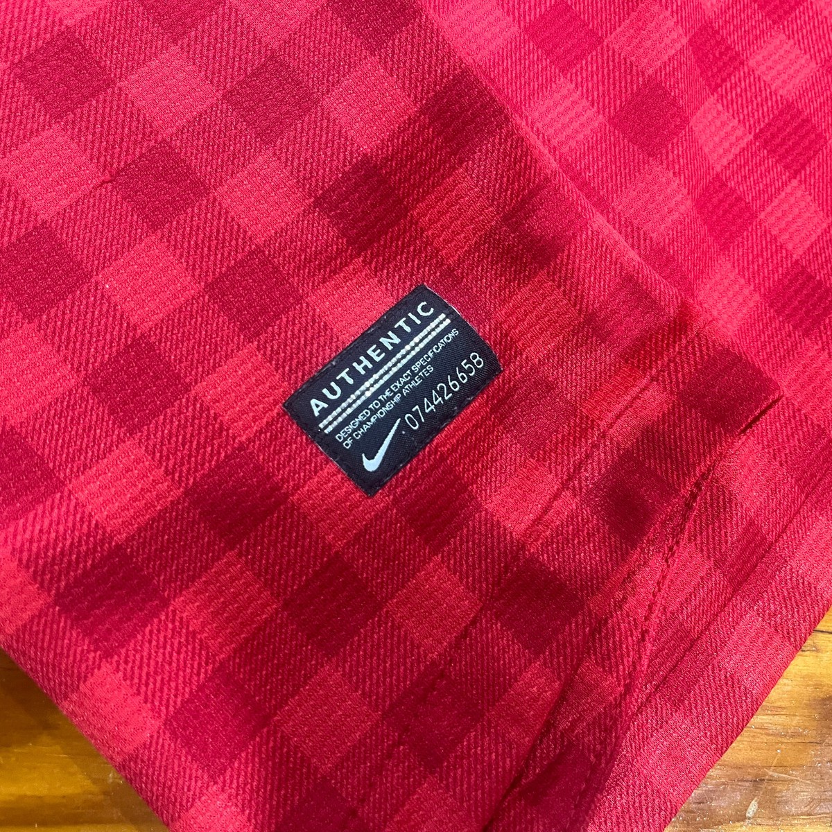 Nike Manchester United Dri-Fit Jersey Red Checkered Patch