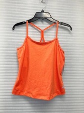Tek Gear Women's Woven Racerback Tank Top Workout Gear Orange Size M NWT