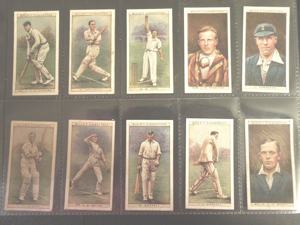 シガレットカード・クリケッターズ 1928 Wills CRICKETERS cricket 50 card set Tobacco Cigarette