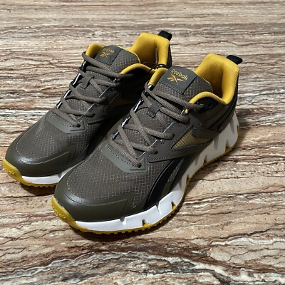 Reebok Sneakers Zig Dynamica 4 Men s Size 7 Green Gold Running Shoes 30153MGBY