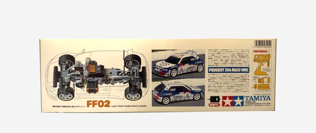 ひ*ー様 PEUGEOT 306 MAXI WRC 1/10未組立キットFF02 Tamiya 1/10 #58224 RC PEUGEOT 306 MAXI WRC FF02 FWD Chassis